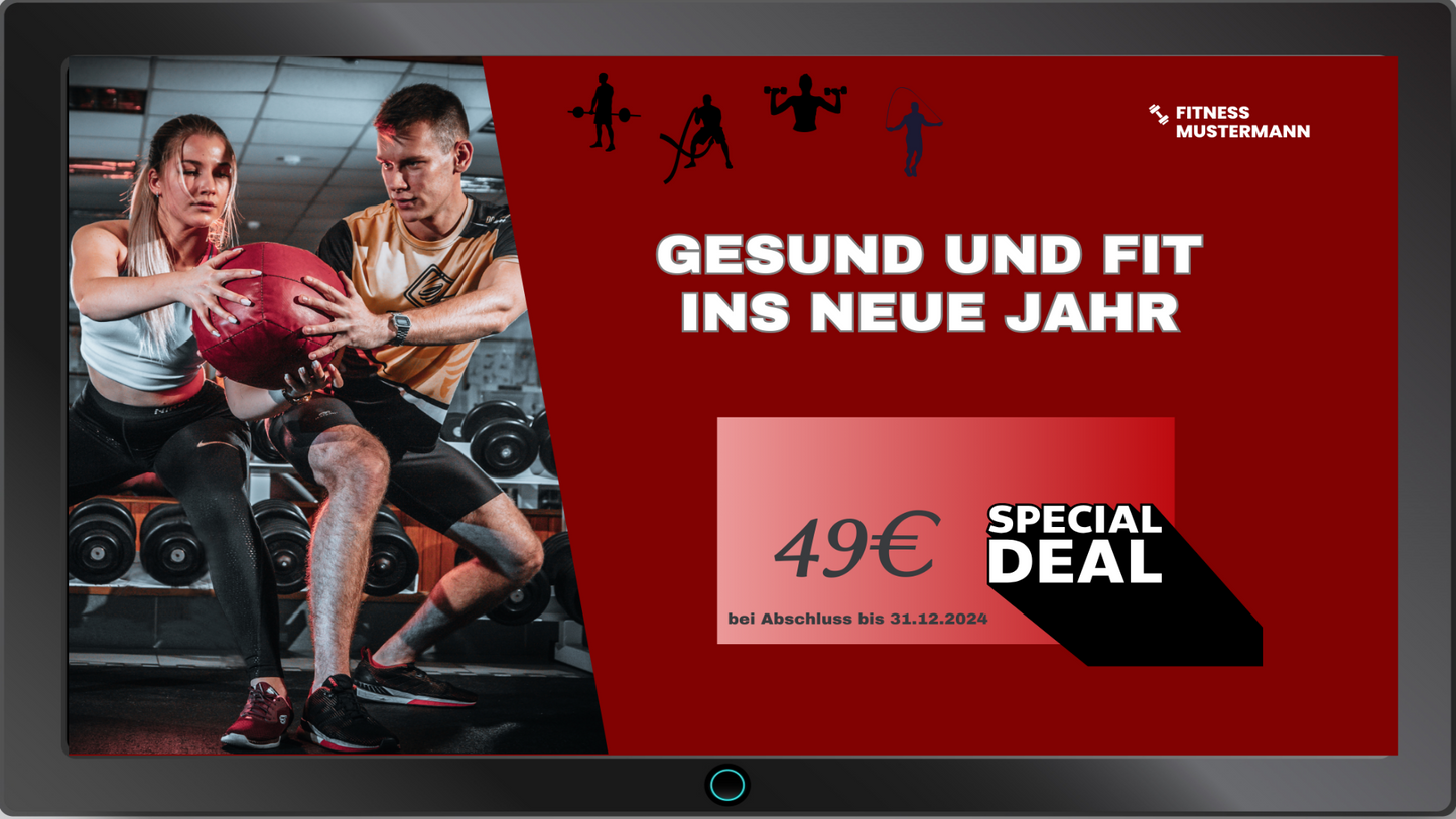 Präsentationsfläche VisionScreen in Bocholt, stark frequentiert