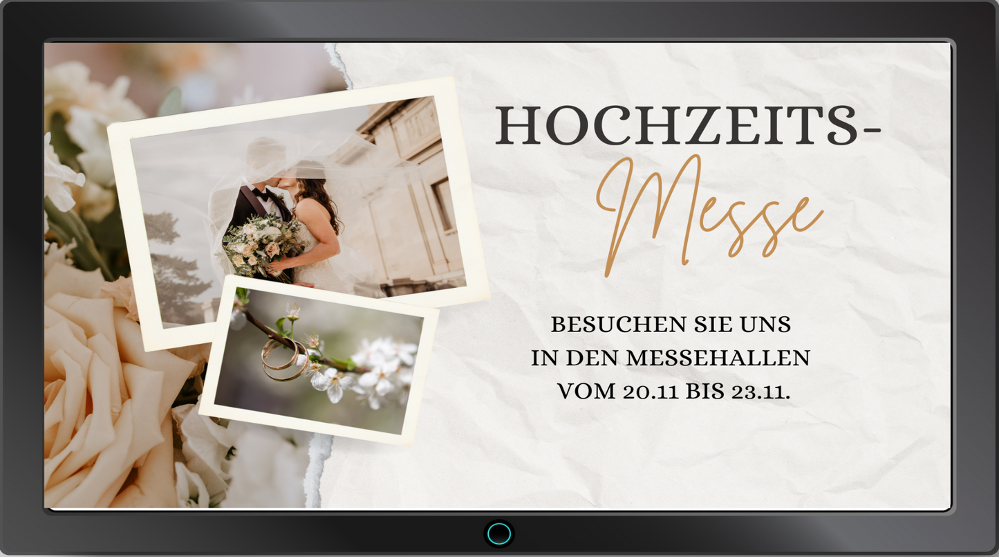 Präsentationsfläche VisionScreen in Bocholt, stark frequentiert