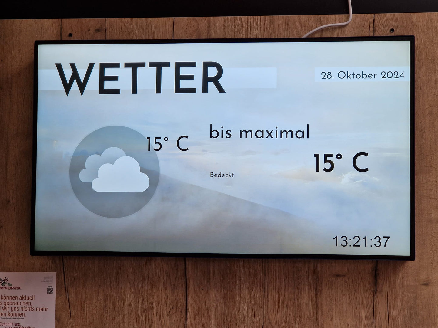 Präsentationsfläche VisionScreen in Bocholt, stark frequentiert