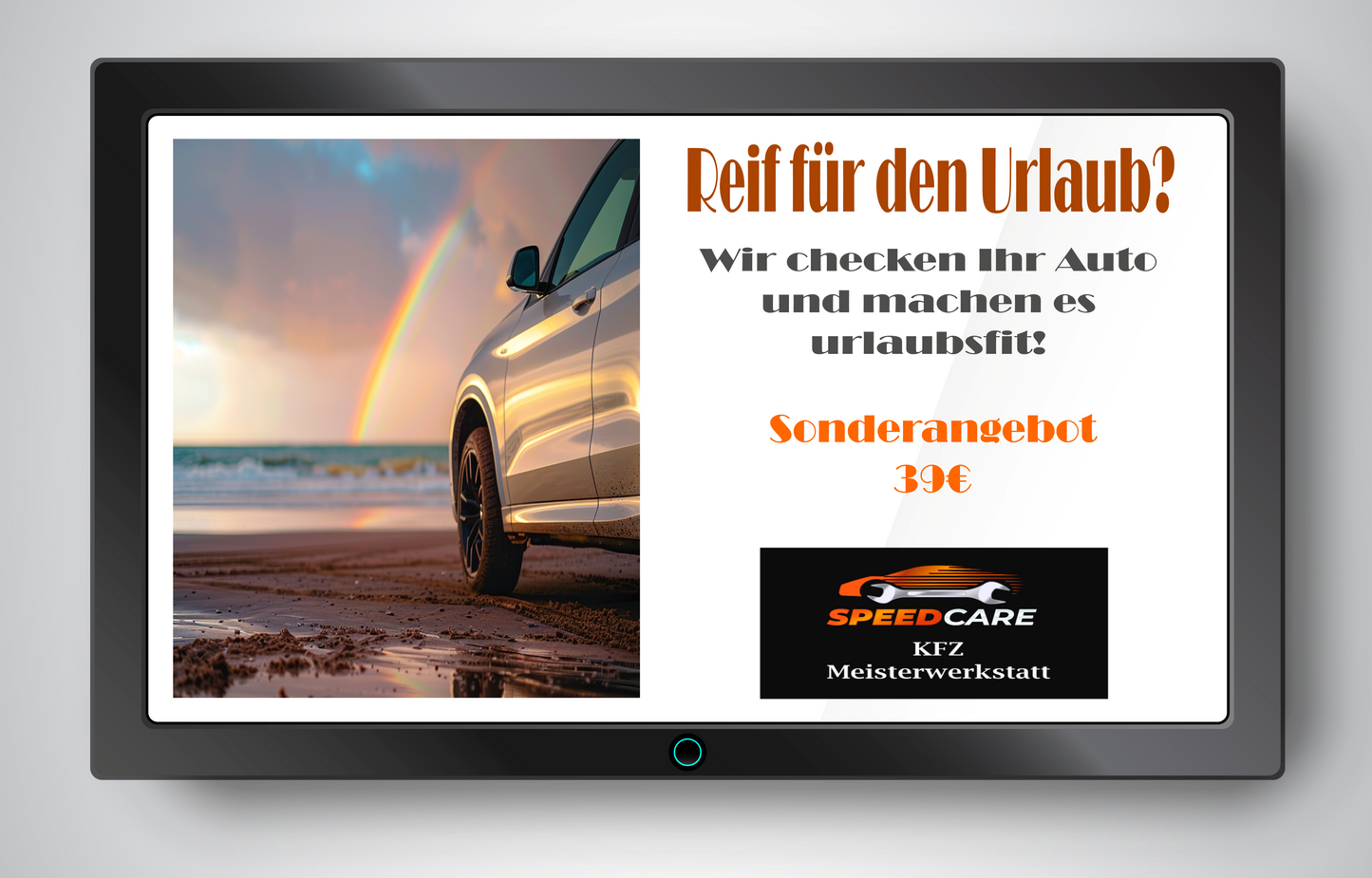 Präsentationsfläche VisionScreen in Bocholt, stark frequentiert